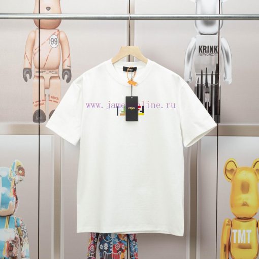 FENDI Spring/Summer New Embroidered Casual Short Sleeves Detail Original Mold Opening Synchroni eqfv62qy - Image 2