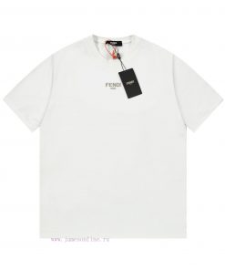 FENDI Spring/Summer New Embroidered Casual Short Sleeves Detail Original Mold Opening Synchroni f0vji2mi