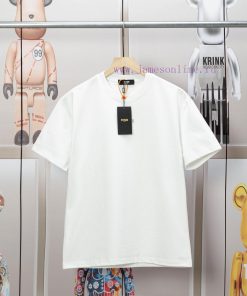 FENDI Spring/Summer New Embroidered Casual Short Sleeves Detail Original Mold Opening Synchroni mg2vkbm5