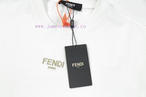 FENDI Spring/Summer New Embroidered Casual Short Sleeves Detail Original Mold Opening Synchroni f0vji2mi - Image 5