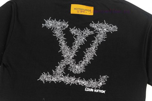 LV Louis Embroidered New Short Sleeves Made Of High Quality Nylon Smooth Pure Cotton Washed Fab w3jza2kq - Image 7
