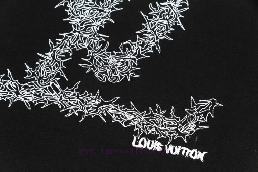 LV Louis Embroidered New Short Sleeves Made Of High Quality Nylon Smooth Pure Cotton Washed Fab w3jza2kq - Image 8