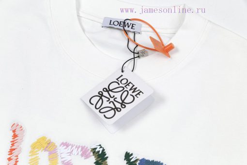 LOEWE's New Towel Embroidered T-shirt Features High-quality Heavy-duty Double Yarn And Smooth P hty2tvny - Image 4
