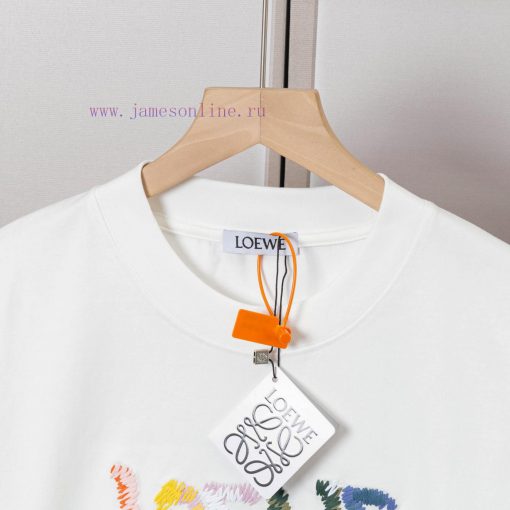 LOEWE's New Towel Embroidered T-shirt Features High-quality Heavy-duty Double Yarn And Smooth P rsisbtnw - Image 7