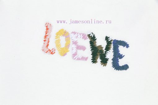 LOEWE's New Towel Embroidered T-shirt Features High-quality Heavy-duty Double Yarn And Smooth P hty2tvny - Image 5