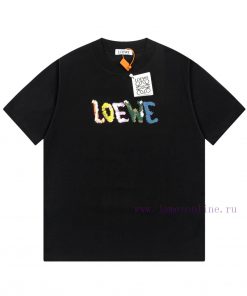 LOEWE's New Towel Embroidered T-shirt Features High-quality Heavy-duty Double Yarn And Smooth P 4qpy251k