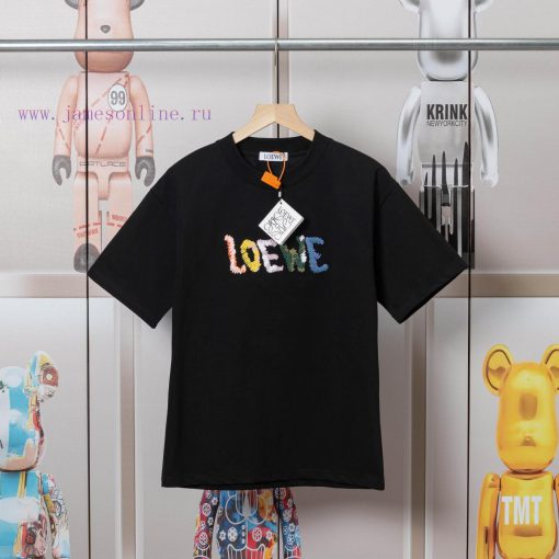 LOEWE's New Towel Embroidered T-shirt Features High-quality Heavy-duty Double Yarn And Smooth P i8lyauw9