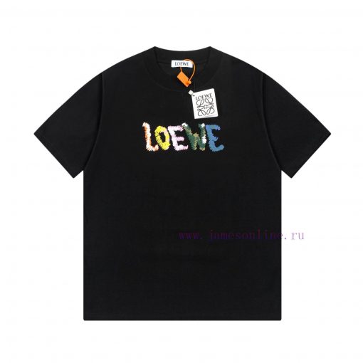 LOEWE's New Towel Embroidered T-shirt Features High-quality Heavy-duty Double Yarn And Smooth P 4qpy251k - Image 2