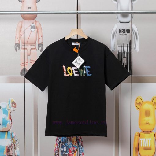 LOEWE's New Towel Embroidered T-shirt Features High-quality Heavy-duty Double Yarn And Smooth P i8lyauw9 - Image 2