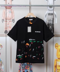 Balenciaga Balenciaga Handmade Graffiti And Hand-painted Short Sleeved Patterns Are Printed Han l4h8dy4d