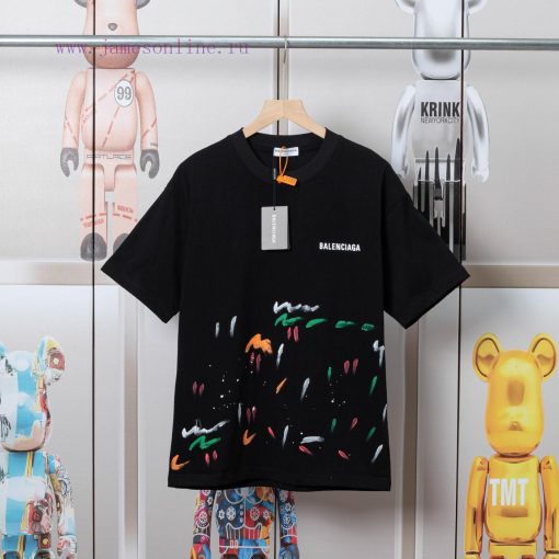 Balenciaga Balenciaga Handmade Graffiti And Hand-painted Short Sleeved Patterns Are Printed Han l4h8dy4d