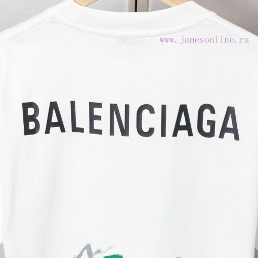 Balenciaga Balenciaga Handmade Graffiti And Hand-painted Short Sleeved Patterns Are Printed Han 7negqns9 - Image 5