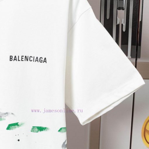 Balenciaga Balenciaga Handmade Graffiti And Hand-painted Short Sleeved Patterns Are Printed Han 7negqns9 - Image 6