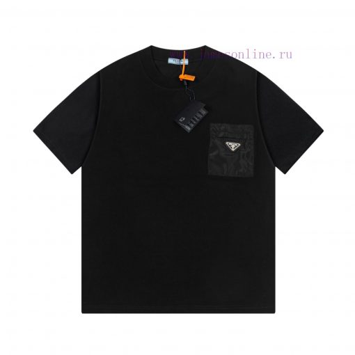 Prada Prada Spring And Summer Chest Pocket Short Sleeved T-shirt Available For Customized Prada j9qxsugk