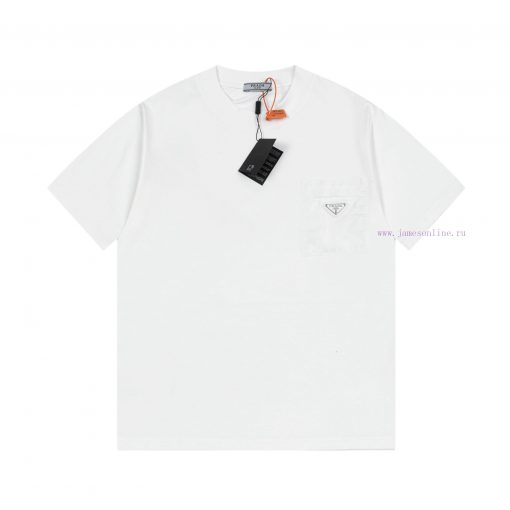 Prada Prada Spring And Summer Chest Pocket Short Sleeved T-shirt Available For Customized Prada iqyludgh