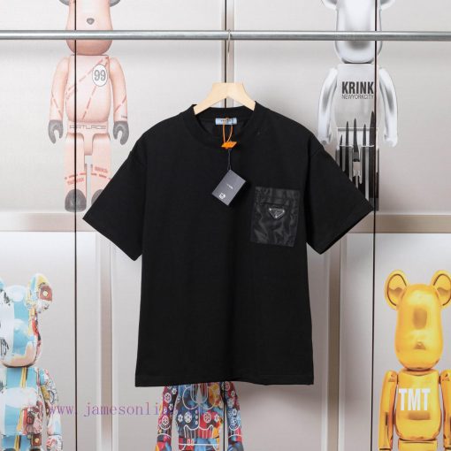 Prada Prada Spring And Summer Chest Pocket Short Sleeved T-shirt Available For Customized Prada 88528gk5 - Image 2