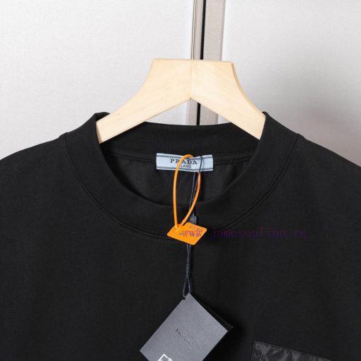 Prada Prada Spring And Summer Chest Pocket Short Sleeved T-shirt Available For Customized Prada 88528gk5 - Image 5