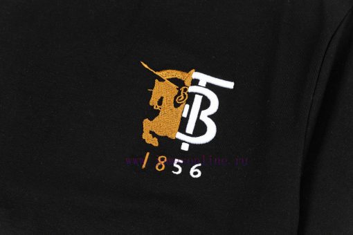 Burberry Logo Embroidered Logo Short Sleeved T-shirt Original Mold High-quality Pure Cotton Wit 941mg5xy - Image 8