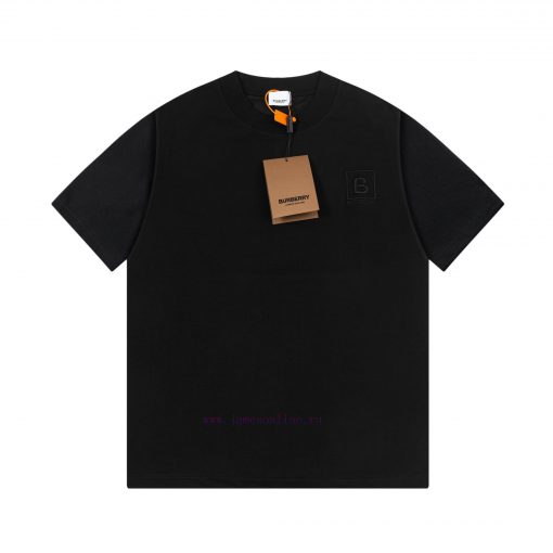 Burberry Logo Embroidered Logo Short Sleeved T-shirt Original Mold High-quality Pure Cotton Wit br1hd4vk - Image 2