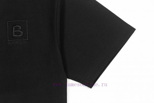 Burberry Logo Embroidered Logo Short Sleeved T-shirt Original Mold High-quality Pure Cotton Wit br1hd4vk - Image 9