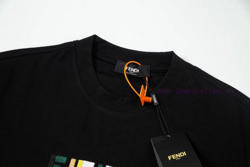 FENDI Spring/Summer New Embroidered Casual Short Sleeves Detail Original Mold Opening Synchroni 30k60q0x - Image 5