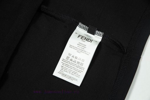 FENDI Spring/Summer New Embroidered Casual Short Sleeves Detail Original Mold Opening Synchroni 30k60q0x - Image 10