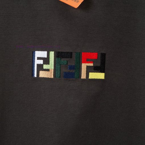 FENDI Spring/Summer New Embroidered Casual Short Sleeves Detail Original Mold Opening Synchroni zg0lgxct - Image 5
