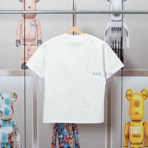 FENDI Spring/Summer New Pocket Printed Casual Short Sleeve T-shirt Detail Original Mold Opening nkfb6aqh - Image 3