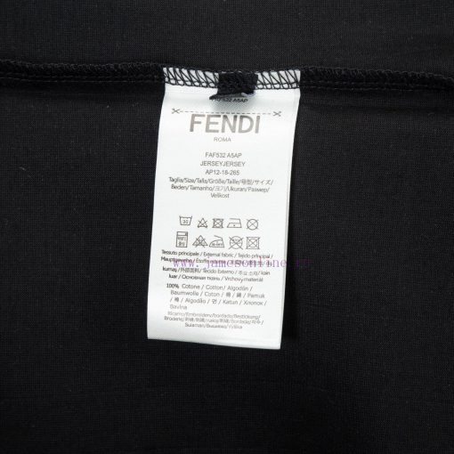 FENDI Spring/Summer New Embroidered Casual Short Sleeves Detail Original Mold Opening Synchroni 18k9zdkv - Image 10