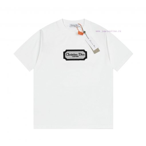 Dior DIOR's New Classic Embroidered Short Sleeved T-shirt Made Of High-quality Nylon And Pure C vl2sr43k - Image 2
