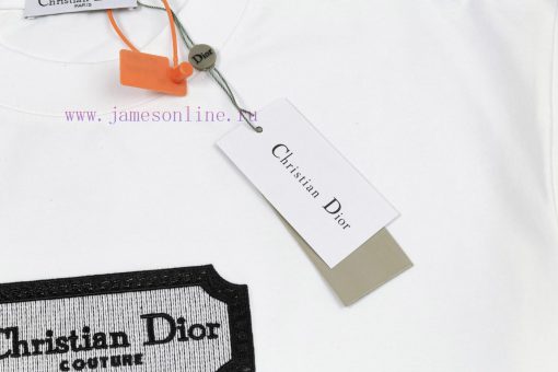 Dior DIOR's New Classic Embroidered Short Sleeved T-shirt Made Of High-quality Nylon And Pure C vl2sr43k - Image 6