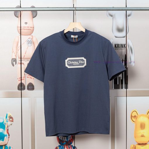 Dior DIOR's New Classic Embroidered Short Sleeved T-shirt Made Of High-quality Nylon And Pure C 384sw4eu - Image 2