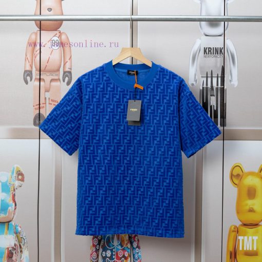 FEWDI. New Velvet Jacquard Casual T-shirt For Spring And Summer Detail Original Mold Opening Fu o6d8lhr4 - Image 2