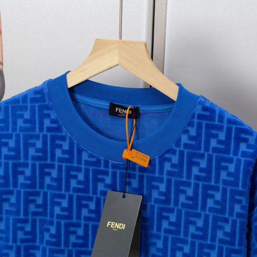 FEWDI. New Velvet Jacquard Casual T-shirt For Spring And Summer Detail Original Mold Opening Fu o6d8lhr4 - Image 4