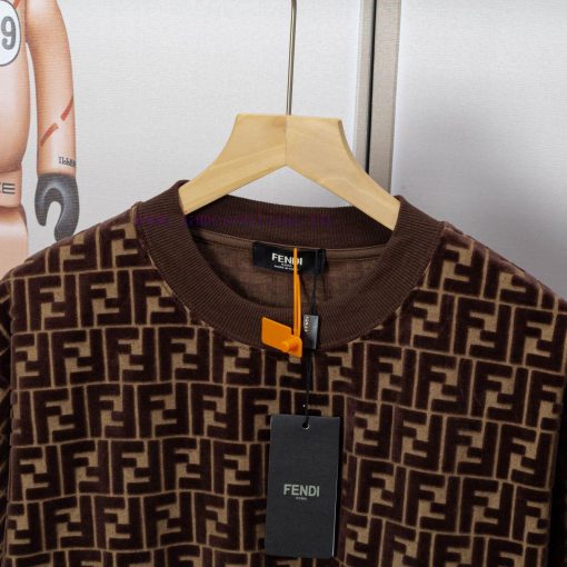 FEWDI. New Velvet Jacquard Casual T-shirt For Spring And Summer Detail Original Mold Opening Fu ql8qpe52 - Image 4