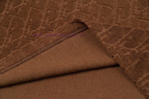 Dior DIOR's New Velvet Fabric Jacquard Short Sleeved T-shirt With A Triangular Opening On The C a32vbjlx - Image 6