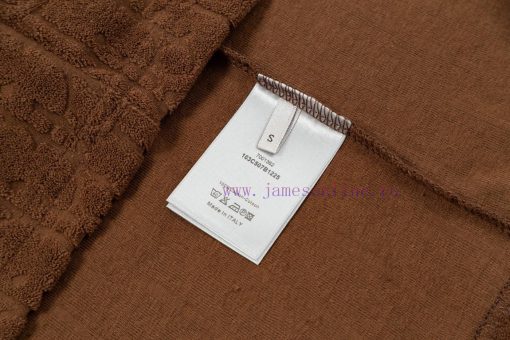 Dior DIOR's New Velvet Fabric Jacquard Short Sleeved T-shirt With A Triangular Opening On The C a32vbjlx - Image 9