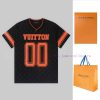 LV Louis' Spring And Summer Full Body Fabric With Printed New Short Sleeves High-quality Heavy- ot1j4dpu