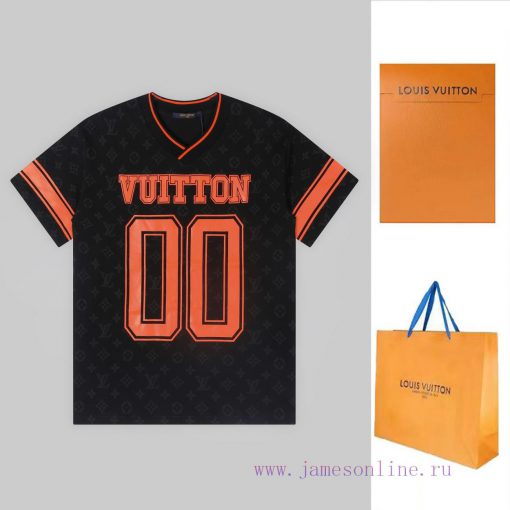 LV Louis' Spring And Summer Full Body Fabric With Printed New Short Sleeves High-quality Heavy- ot1j4dpu - Image 2
