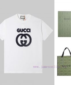 Gucci Toothbrush Embroidered Short Sleeved Shirt Customized With 32 Pieces Of Double Yarn Pure 8i0ypu6o