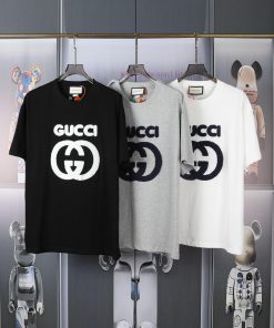 Gucci Toothbrush Embroidered Short Sleeved Shirt Customized With 32 Pieces Of Double Yarn Pure imfvj8c3