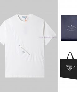 PRADA Spring/Summer Chest Pocket Short Sleeve T-shirt Available For Purchase On The Official We zjr6oi6f
