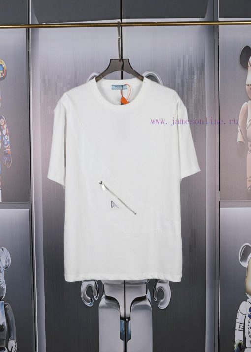 PRADA Spring/Summer Chest Pocket Short Sleeve T-shirt Available For Purchase On The Official We uxc7amqi - Image 3