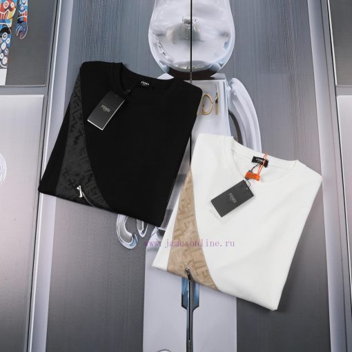 FEWDI Spring/Summer Chest Pocket Short Sleeve T-shirt Available For Sale On The Official Websit wc2nride - Image 5