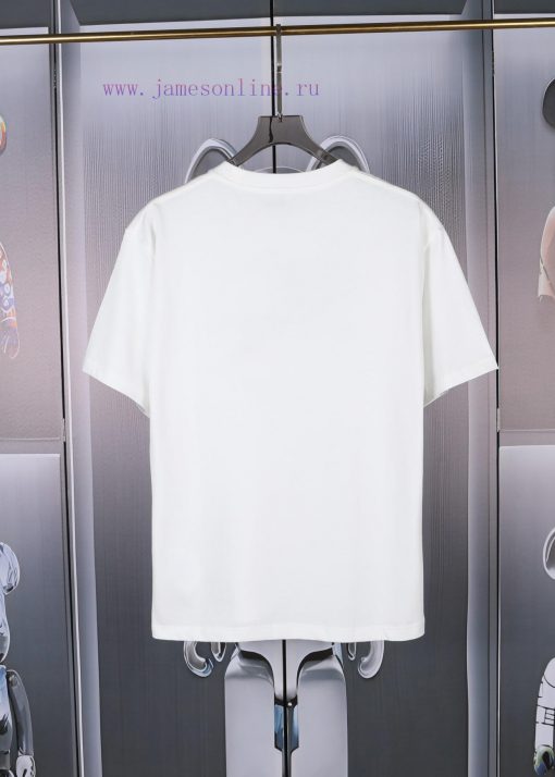 Burberry Logo Embroidered Logo Short Sleeved Shirt Original Mold High-quality Heavy-duty Double w5r54cjv - Image 4
