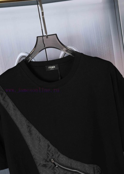 FEWDI Spring/Summer Chest Pocket Short Sleeve T-shirt Available For Sale On The Official Websit wc2nride - Image 9