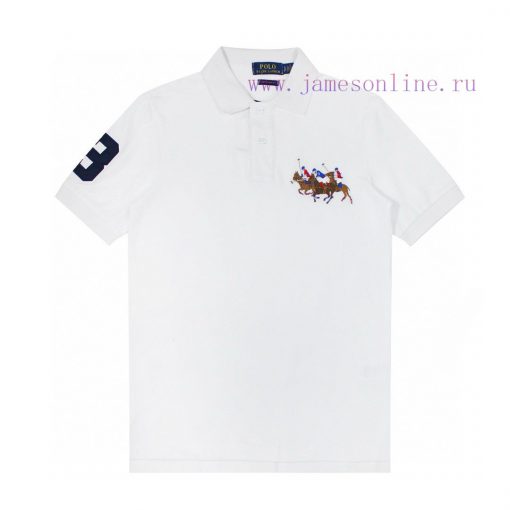R34 RaLoro Pianah Lauren/Ralph Lauren Three Pony Logo Embroidered Casual Racing Polo Shirt T-sh euzovqdy