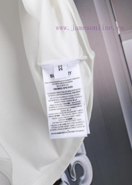 Burberry Logo Embroidered Logo Short Sleeved Shirt Original Mold High-quality Heavy-duty Double w5r54cjv - Image 10