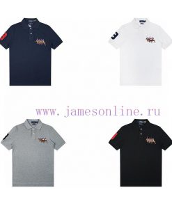 R34 RaLoro Pianah Lauren/Ralph Lauren Three Pony Logo Embroidered Casual Racing Polo Shirt T-sh r5eshx1c
