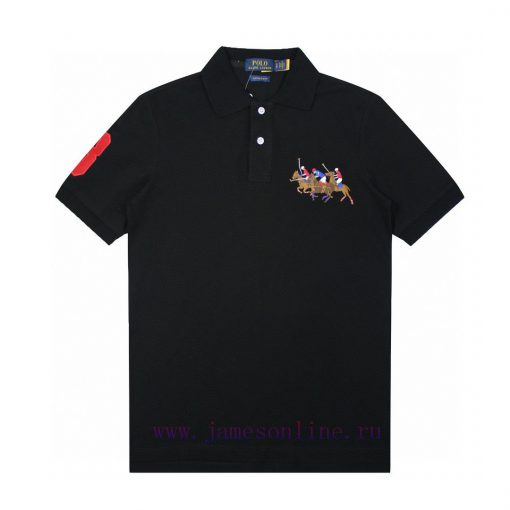 R34 RaLoro Pianah Lauren/Ralph Lauren Three Pony Logo Embroidered Casual Racing Polo Shirt T-sh r5eshx1c - Image 4